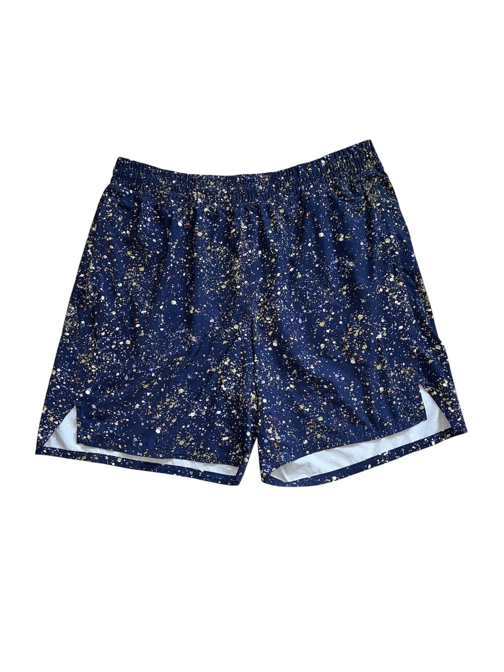 All In Motion Women’s Athletic Shorts Blue Large Elastic Waist Zippered Pockets